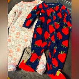 2 fleece zip up sleepers